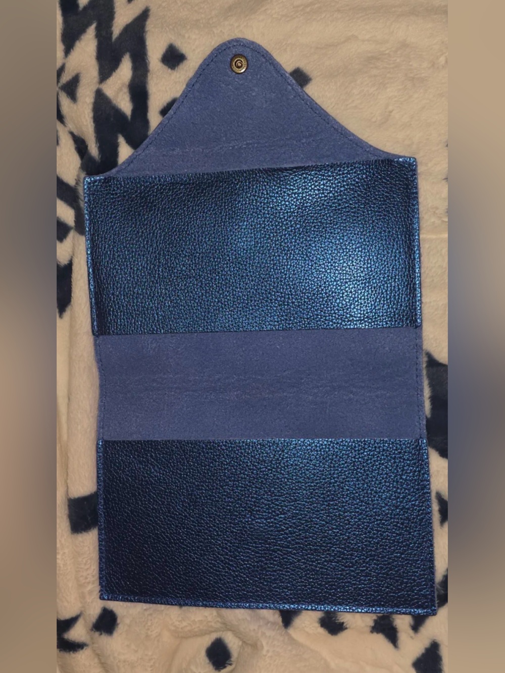 Portland Leather Goods Large Comet Blue Pebbled Leather Snap Journal, BNNU - Picture 3 of 3
